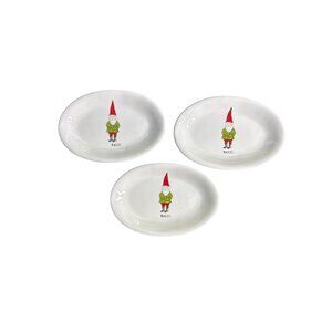 Rae Dunn Artisan Collection by Magenta "Magic Gnome" Set of 3 Appetizer Plates